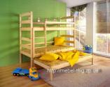 Детская трехъярусная кровать  